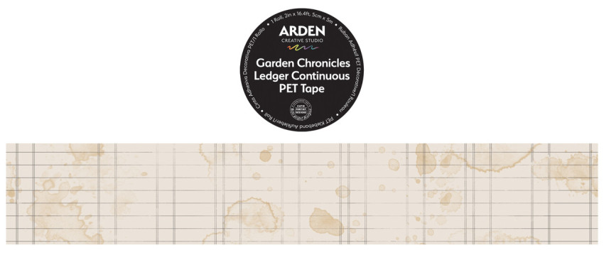Arden Creative Studio - Decorative Tape "Ledger Continuous" PET Tape by Katie Pertiet