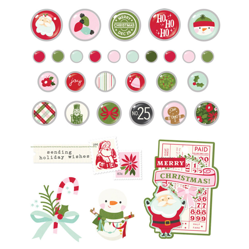 Simple Stories - Decorative Brads "Kringle & Co."