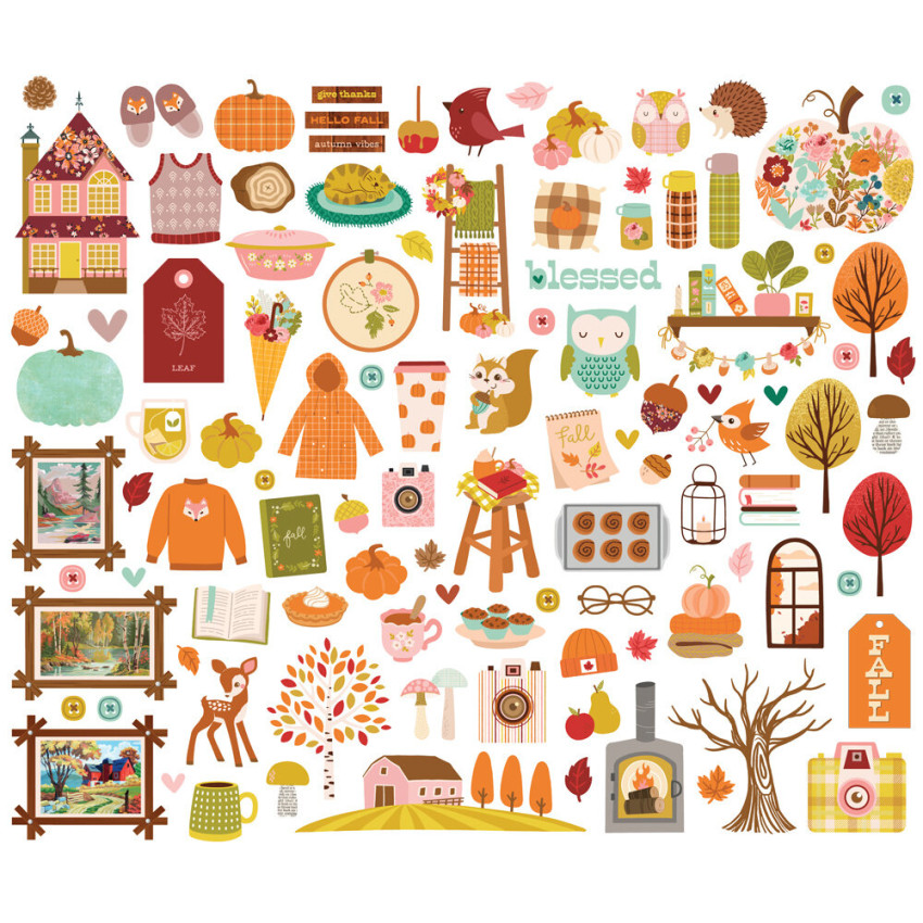 Simple Stories - Stanzteile "Pumpkins & Plaid" Bits & Pieces