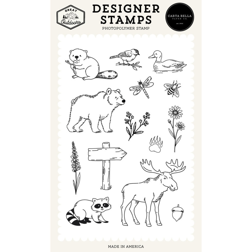 Carta Bella - Stempelset "Animal Icons" Clear Stamps - Great Outdoors