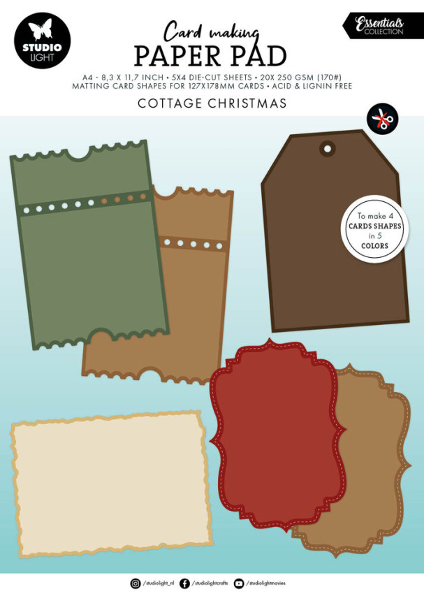 Studio Light - Card Shapes "Cottage Christmas" für Karten 127x178mm