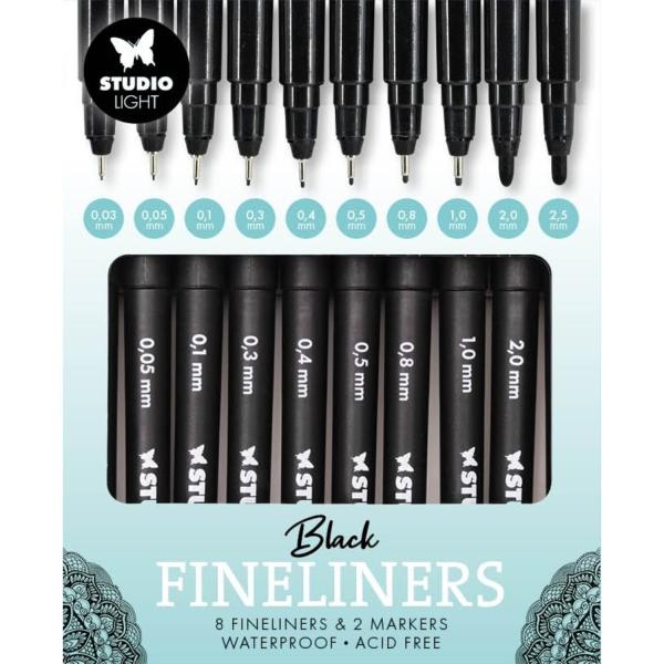 Studio Light - Fineliners and Markers Set - 10 Stifte