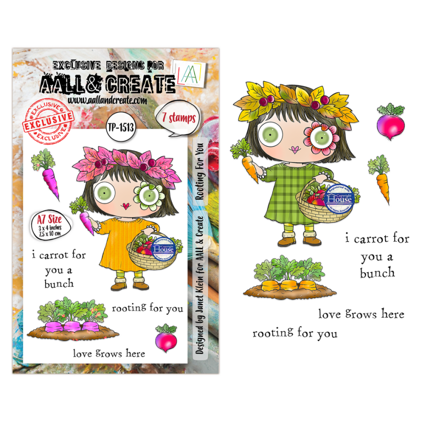 AALL and Create - Stempelset A7 "Rooting For You" Clear Stamps by Janet Klein