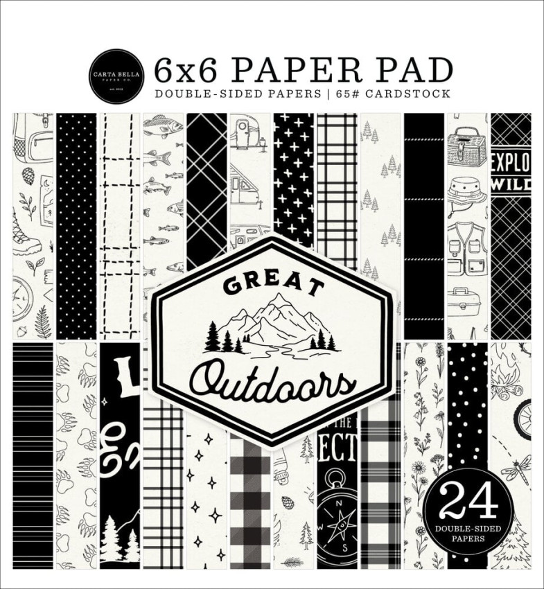 Carta Bella - Designpapier "Great Outdoors" Paper Pad 6x6 Inch - 24 Bogen