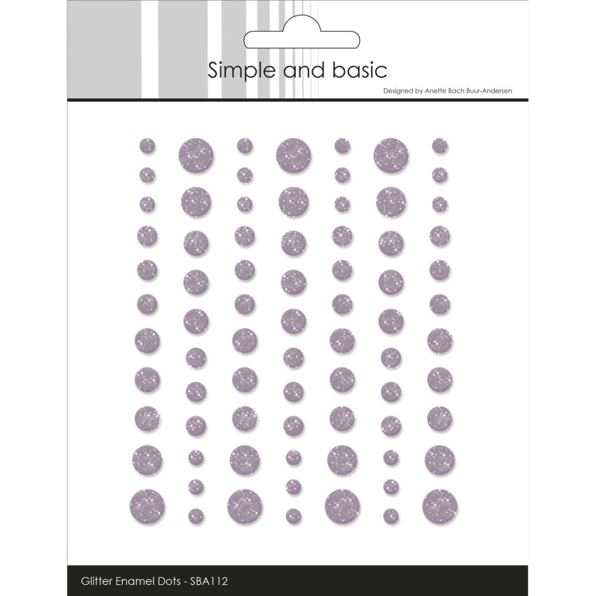 Simple and Basic - Glitter Enamel Dots "Heather"