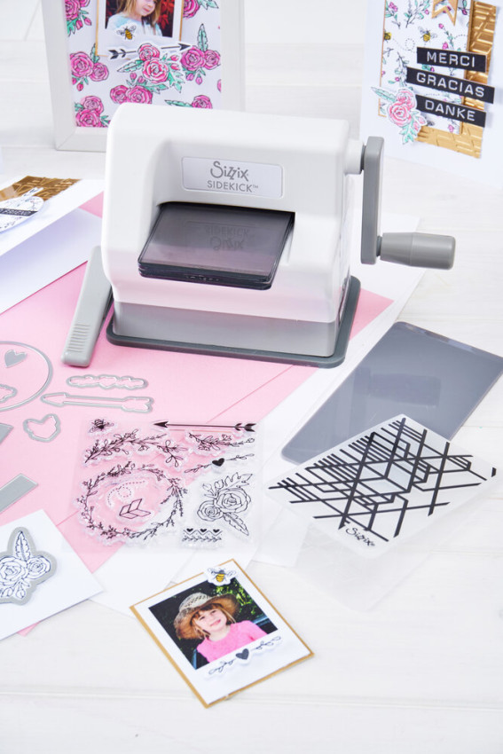 Sizzix - "Sidekick Starter Kit "White & Gray" – Stanz- und Prägemaschine"