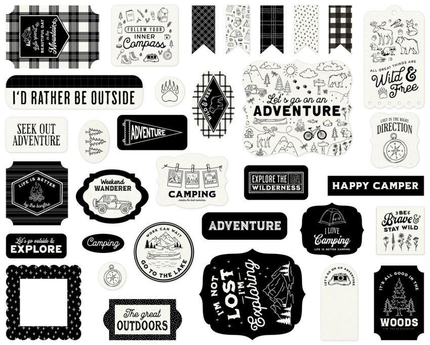 Carta Bella - Stanzteile "Great Outdoors" Ephemera