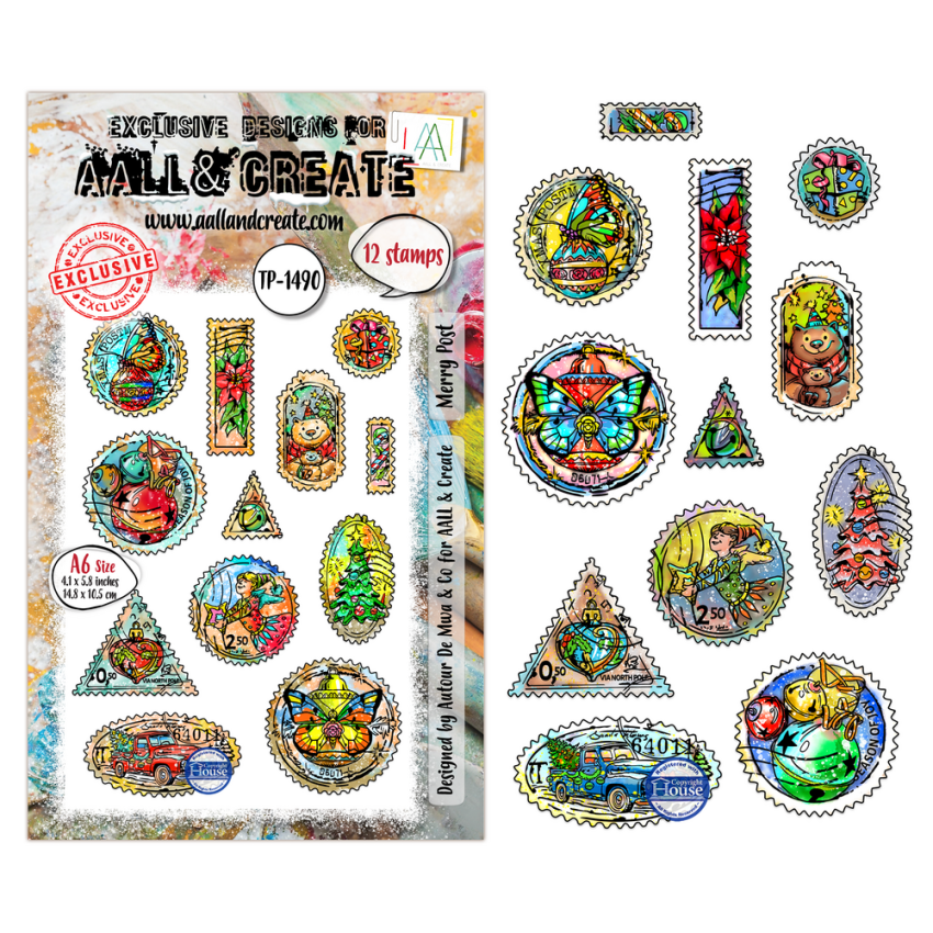 AALL and Create - Stempelset A6 "Merry Post" Clear Stamps