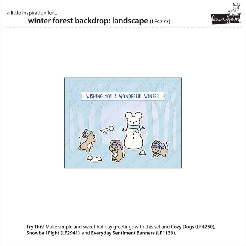 Lawn Fawn - Stanzschablone "Winter Forest Backdrop: Landscape" Lawn Cuts Dies