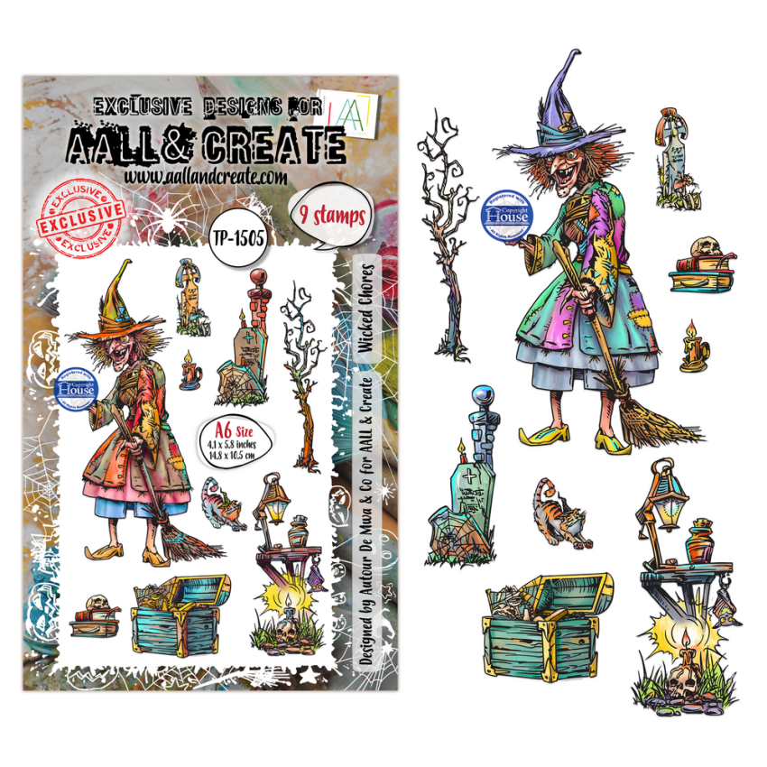 AALL and Create - Stempelset A6 "Wicked Chores" Clear Stamps