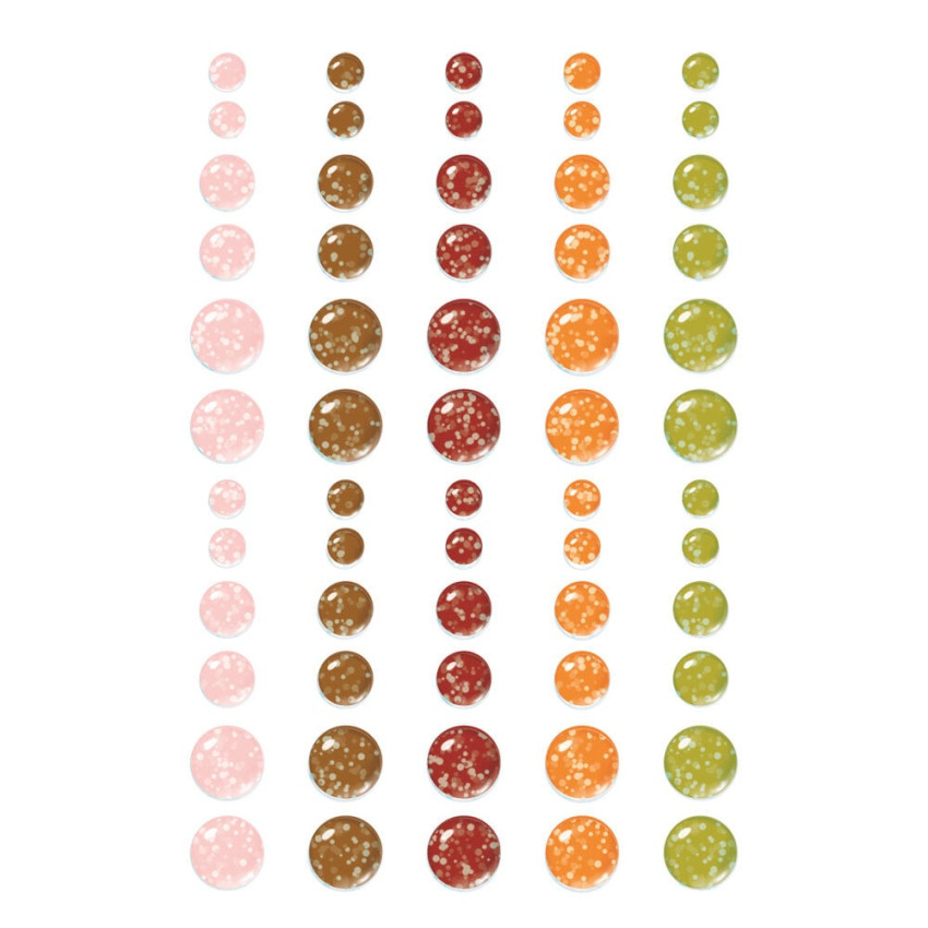 Simple Stories - Glitter Enamel Dots "Pumpkins & Plaid" 60 Stück