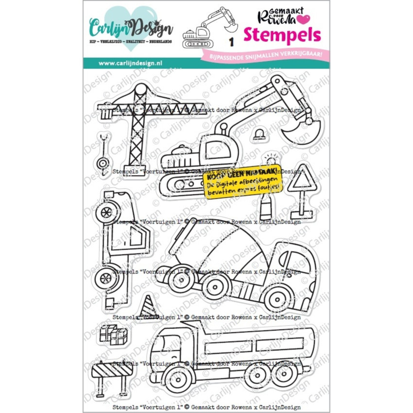Carlijn Design - Stempelset "Vehicles 1" Clear Stamps
