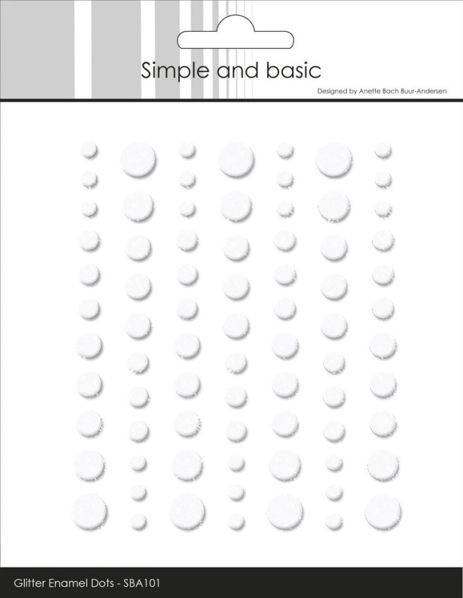 Simple and Basic - Glitter Enamel Dots "Soft White"