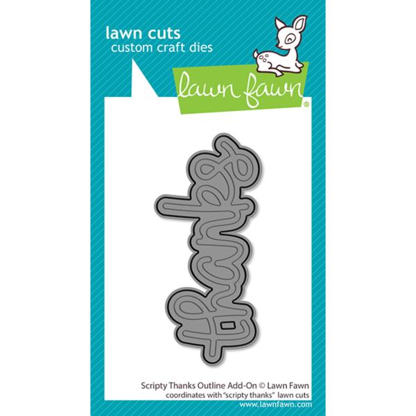 Lawn Fawn - Stanzschablone "Scripty Thanks Outline Add-On" Lawn Cuts Dies