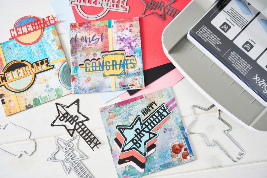 Sizzix - Stanzschablone "Word Wafers Birthday" Thinlits Craft Dies by Seth Apter