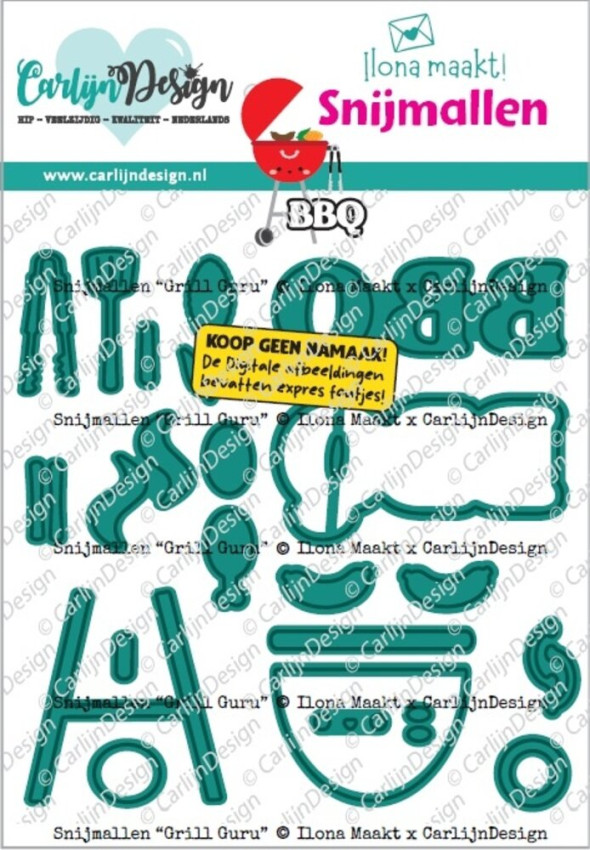 Carlijn Design - Stanzschablone "Grill Guru by Ilona Maakt" Dies