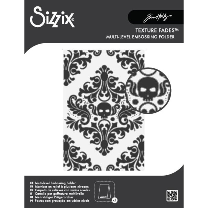 Sizzix - Multi-Level Prägefolder "Vault Skull" Embossing Folder A6 - Design by Tim Holtz