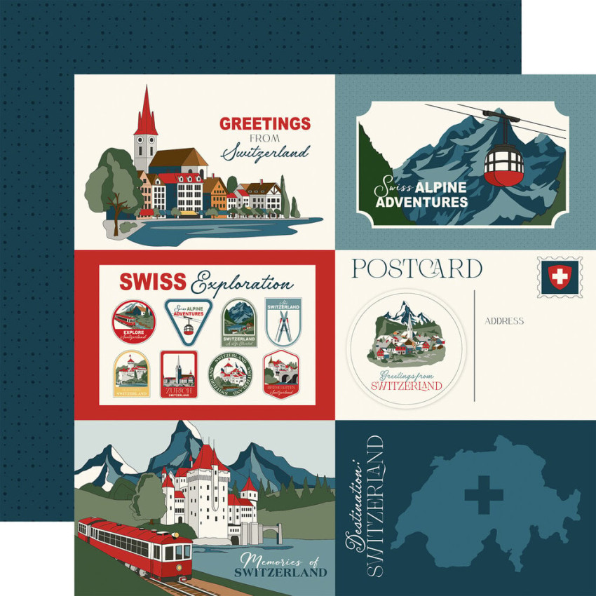 Carta Bella - Designpapier "Switzerland" Collection Kit 12x12 Inch - 12 Bogen