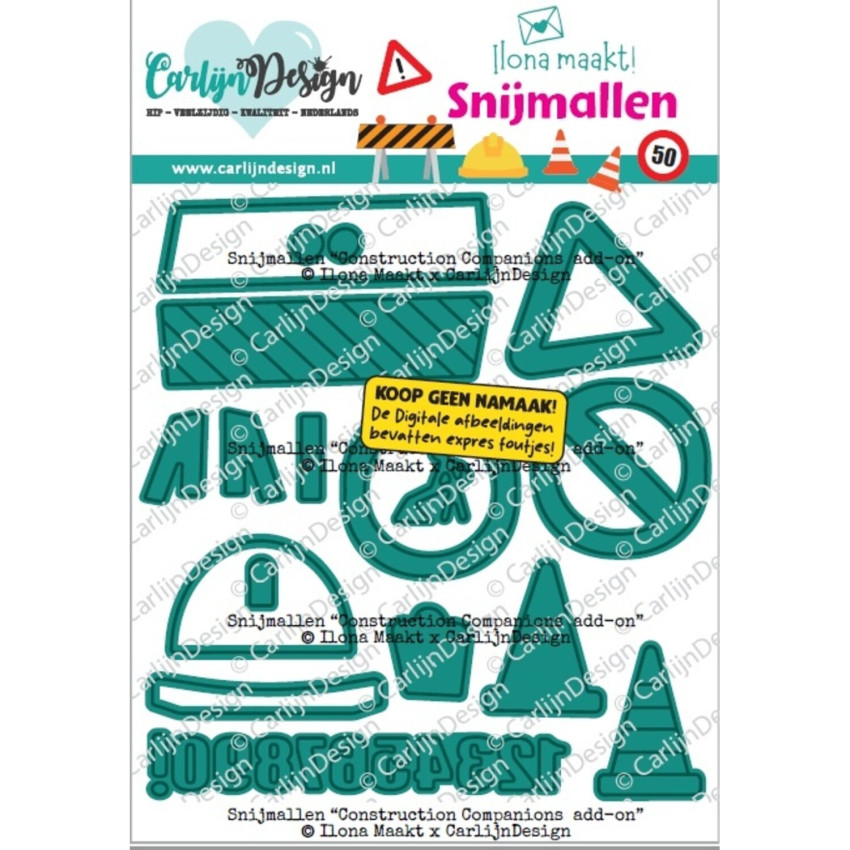 Carlijn Design - Stanzschablone "Construction Add-Ons by Ilona Maakt" Dies