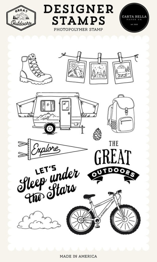 Carta Bella - Stempelset "Sleep Under The Stars" Clear Stamps - Great Outdoors