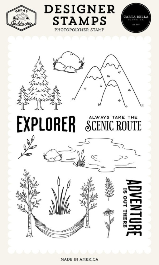 Carta Bella - Stempelset "Explorer" Clear Stamps - Great Outdoors