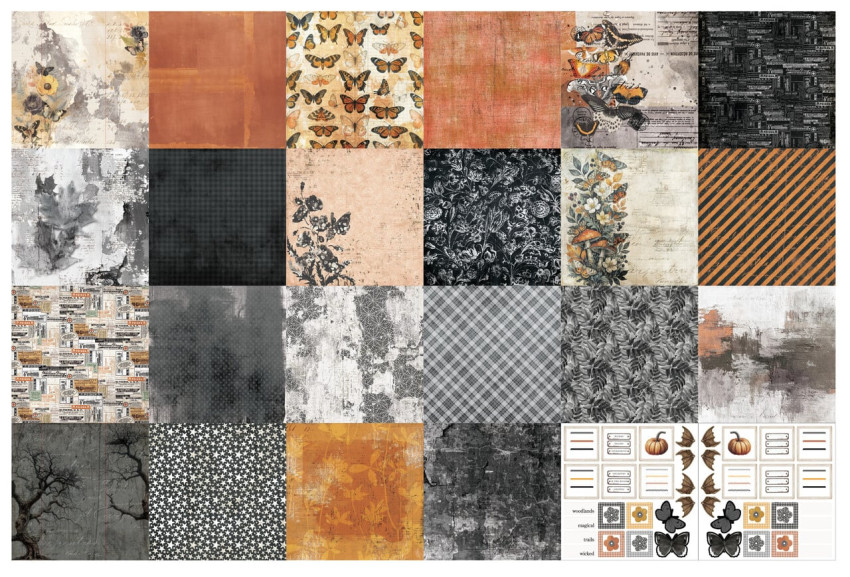 Arden Creative Studio - Designpapier "Wicked Woods" by Katie Pertiet Paper Pack 12x12 Inch - 12 Bogen