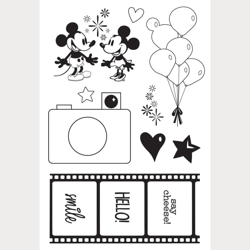 Simple Stories - Hello Magic! Stempel "Say Cheese Happiest Place" Clear Stamps