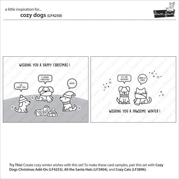 Lawn Fawn - Stempelset "Cozy Dogs" Clear Stamp