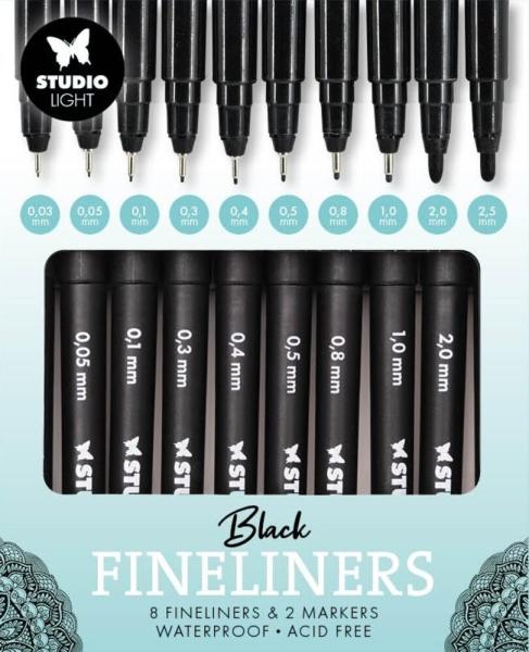 Studio Light - Fineliners and Markers Set - 10 Stifte