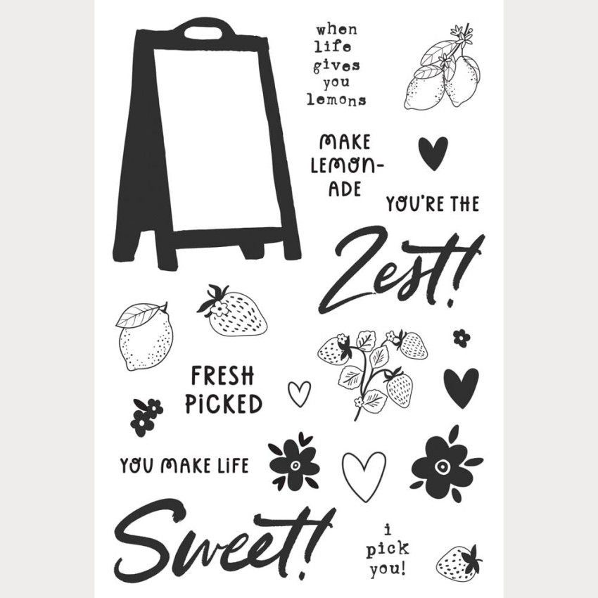 Simple Stories -  Stempel "Pink Lemonade" Clear Stamps