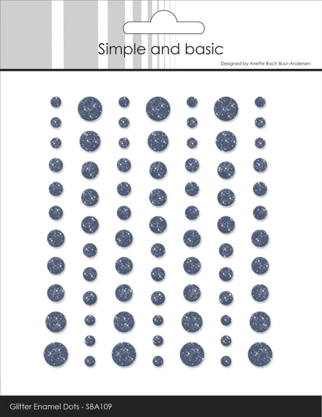 Simple and Basic - Glitter Enamel Dots "Navy"