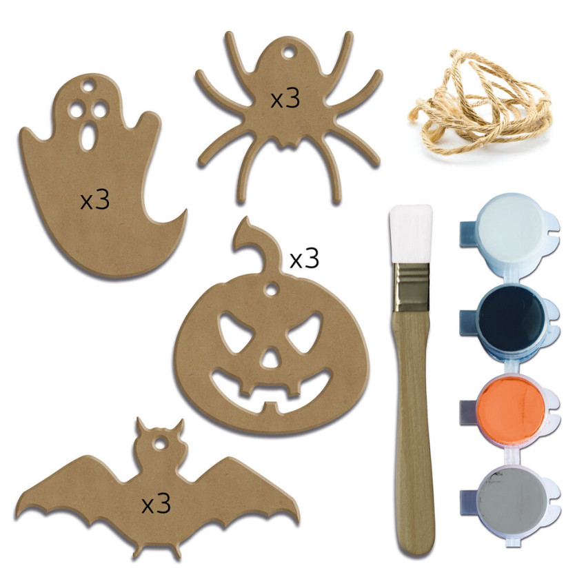 Aladine - "Halloween" DIY Deko Set MDF Formen