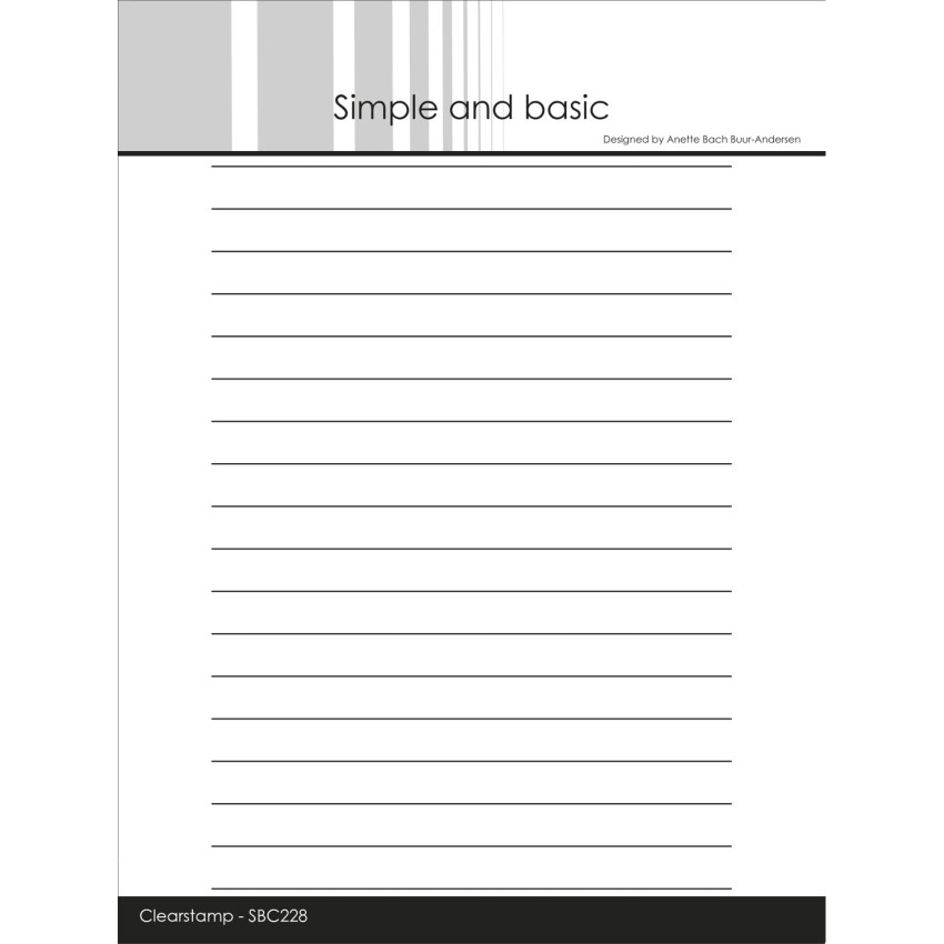 Simple and Basic - Stempel A6 "Lines" Clear Stamps
