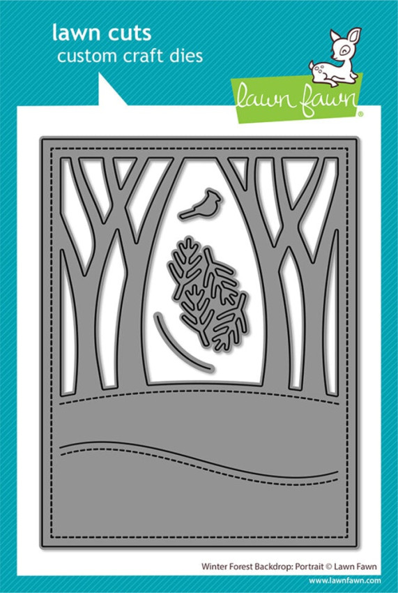 Lawn Fawn - Stanzschablone "Winter Forest Backdrop: Portrait" Lawn Cuts Dies