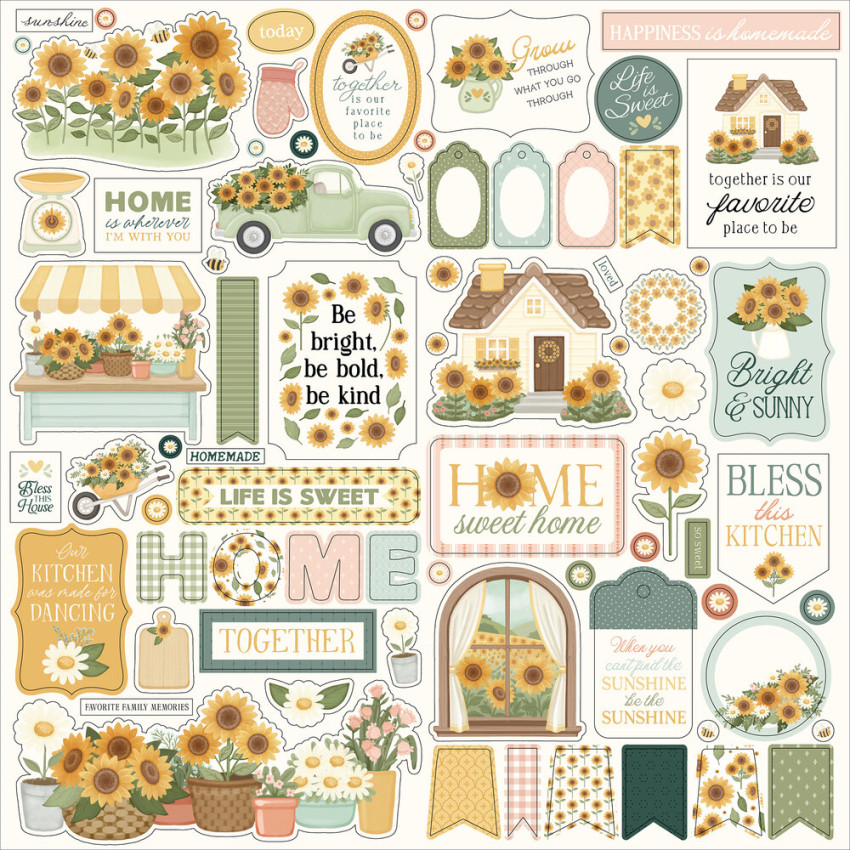 Carta Bella - Designpapier "Home Sweet Home" Collection Kit 12x12 Inch - 12 Bogen