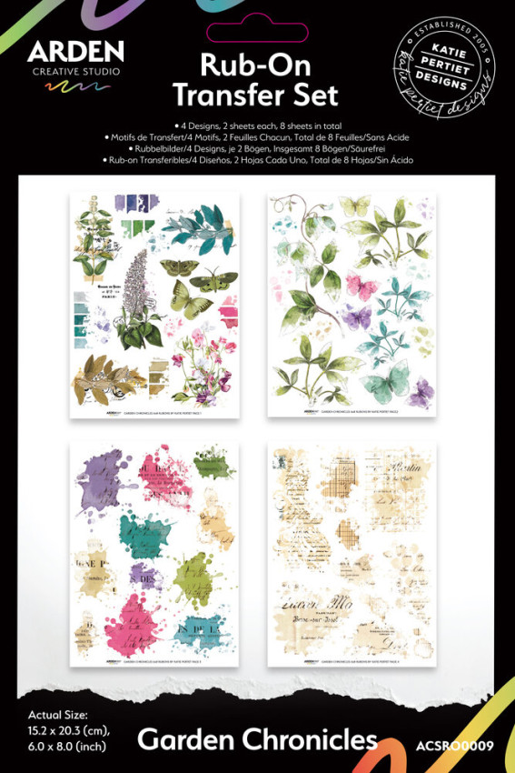 Arden Creative Studio - Transfer Aufkleber "Garden Chronicles" Katie Pertiet Rub-On Transfer Set