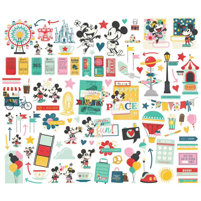 Simple Stories - Stanzteile "Say Cheese Happiest Place" Bits & Pieces
