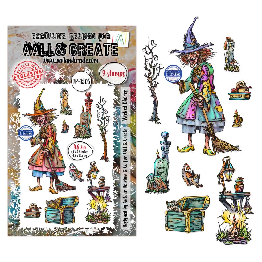 AALL and Create - Stempelset A6 "Wicked Chores" Clear Stamps