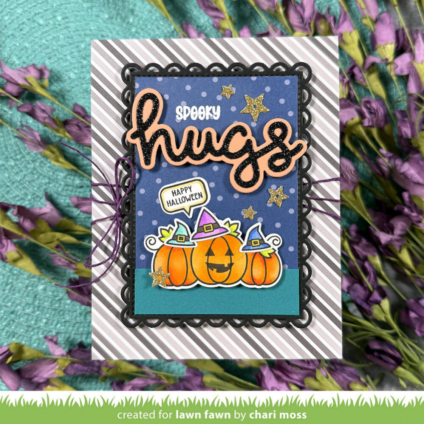 Lawn Fawn - Stanzschablone "Scripty Hugs Outline Add-On" Lawn Cuts Dies