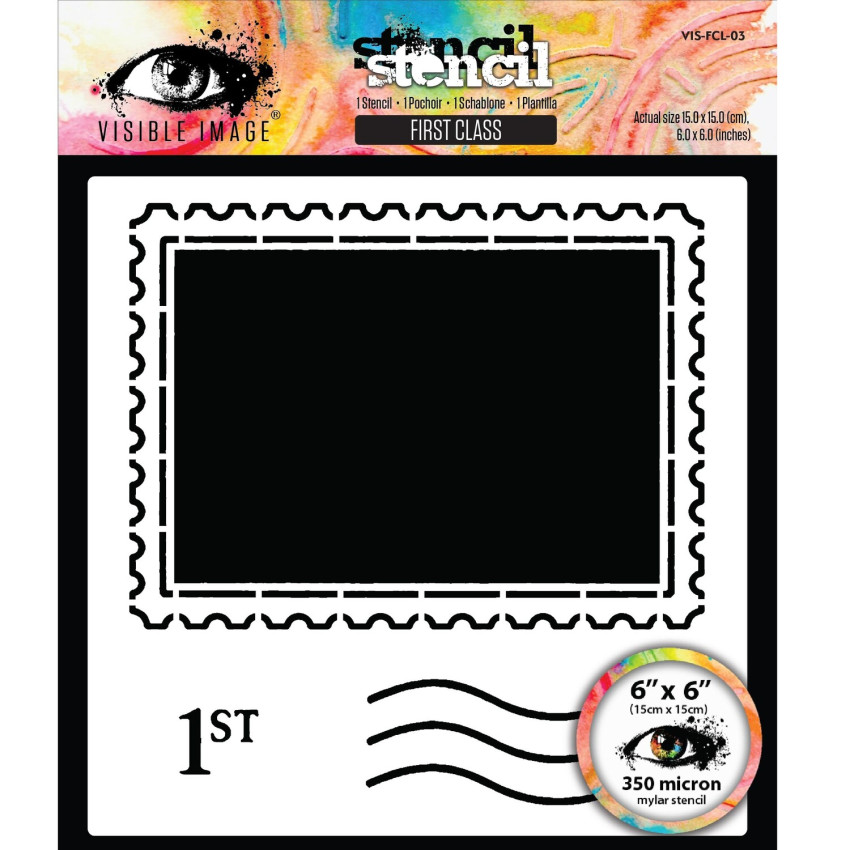 Visible Image - Schablone 6x6 Inch "First Class" Stencil by Mark Alexander