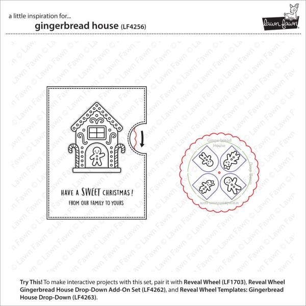 Lawn Fawn - Stempelset "Gingerbread House" Clear Stamp