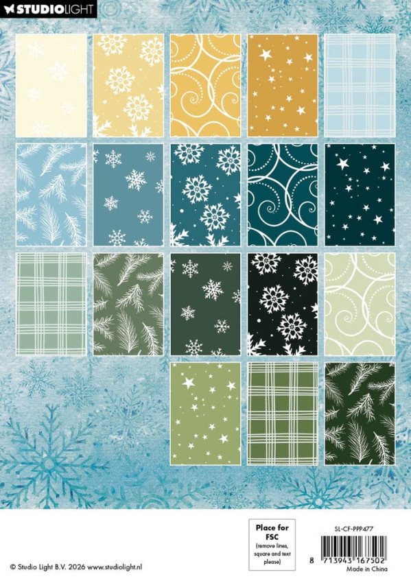 Studio Light - Designpapier A5 "Christmas Forest" Pattern Paper Pad - 36 Bogen