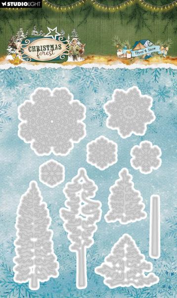 Studio Light - Stanzschablone "Trees and Snow" Christmas Forest Cutting Dies