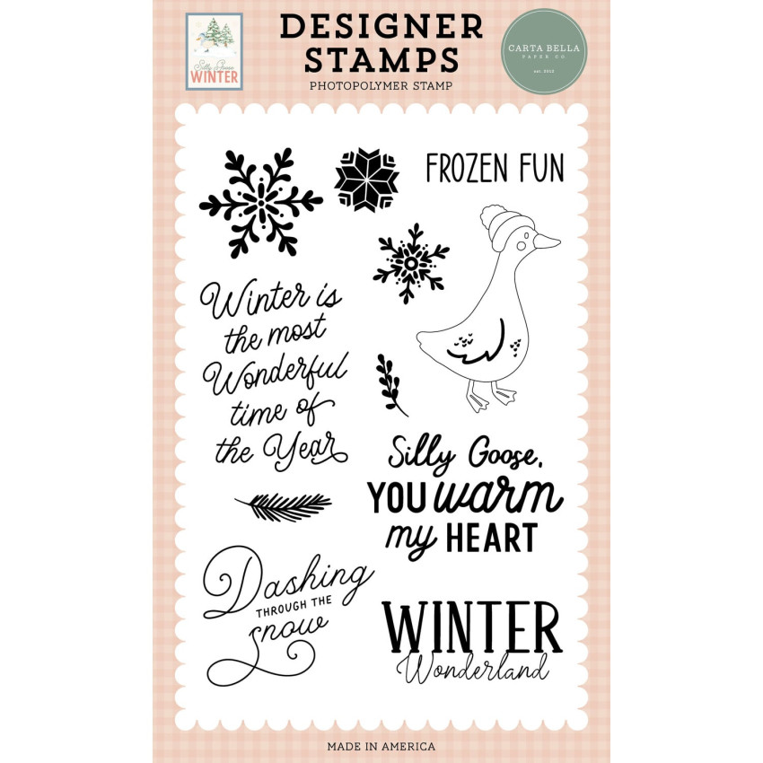 Carta Bella - Stempelset "Frozen Fun" Clear Stamps - Silly Goose Winter