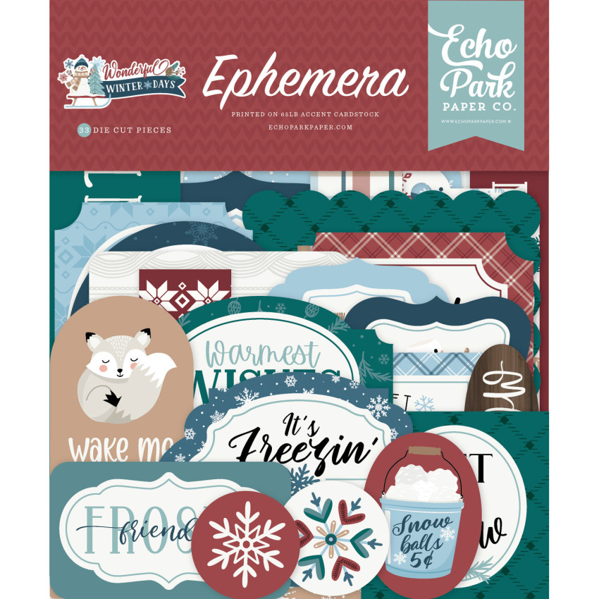 Echo Park - Stanzteile "Wonderful Winter Days" Ephemera