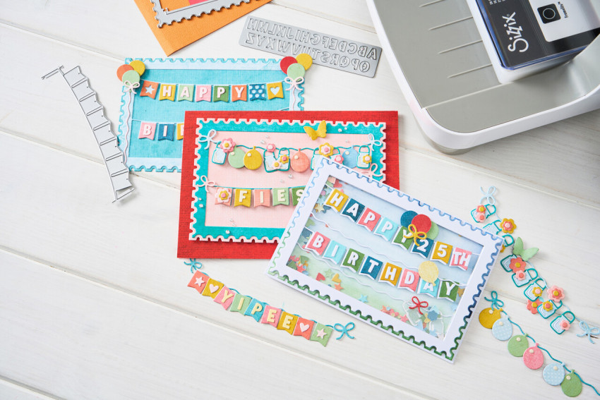 Sizzix - Stanzschablone "All about Banners" Thinlits Craft Dies by 49 & Market