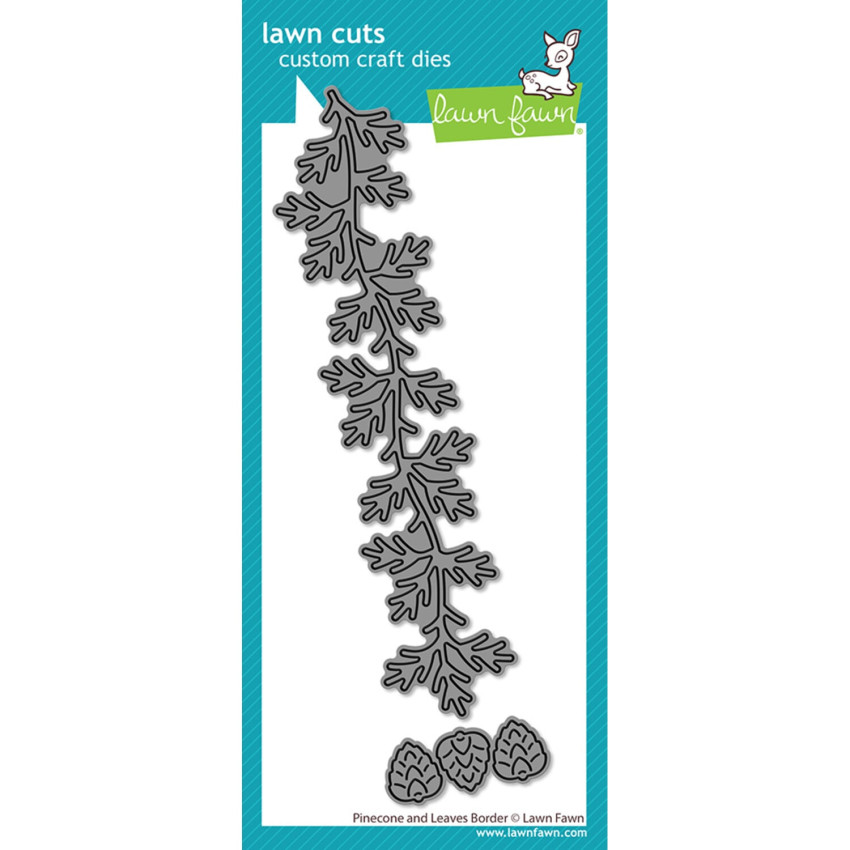 Lawn Fawn - Stanzschablone "Pinecone And Leaves Border" Lawn Cuts Dies