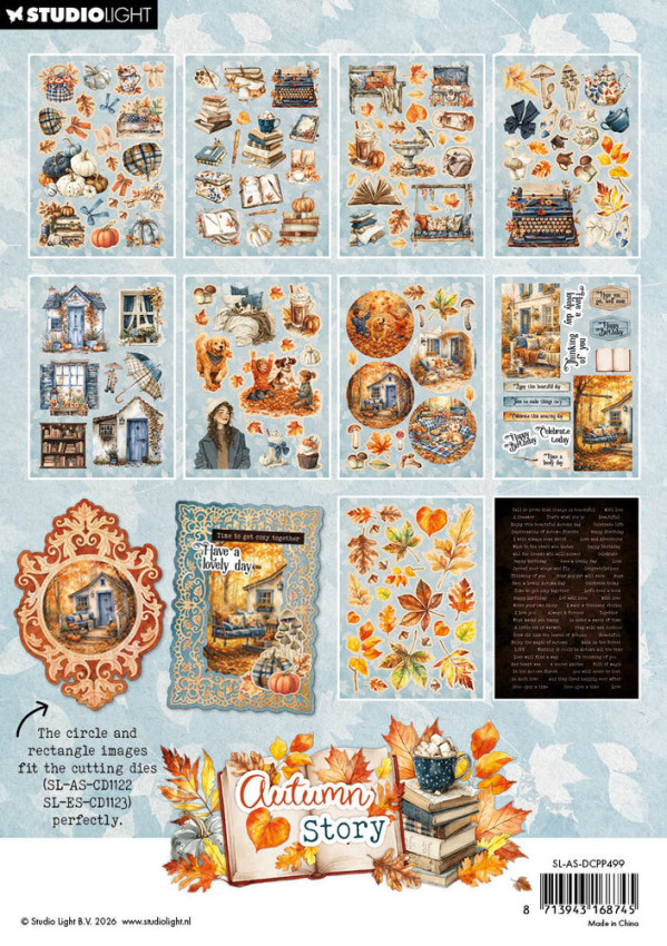 Studio Light - Stanzpapierbblock "Autumn Story " Die Cut Paper Pad A5 - 20 Bogen