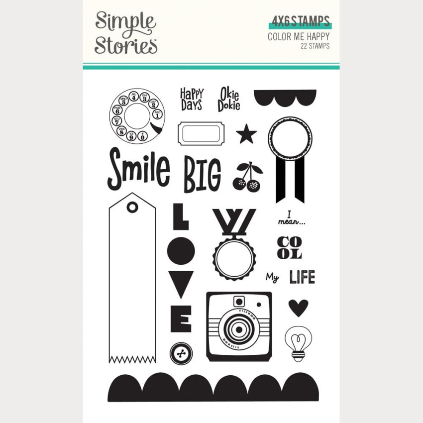 Simple Stories -  Stempel "Color Me Happy" Clear Stamps