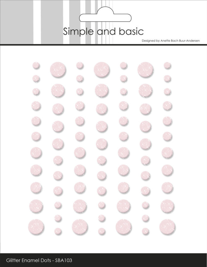 Simple and Basic - Glitter Enamel Dots "Light Pink"
